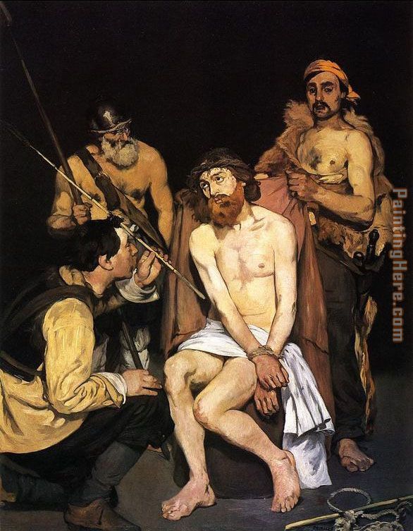 Jesus Mocked by the Soldiers painting - Edouard Manet Jesus Mocked by the Soldiers art painting